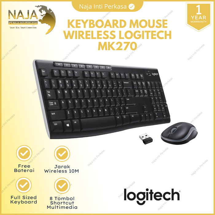 Jual Logitech MK270 Combo Bundle Keyboard + Mouse Wireless LOGITECH ...