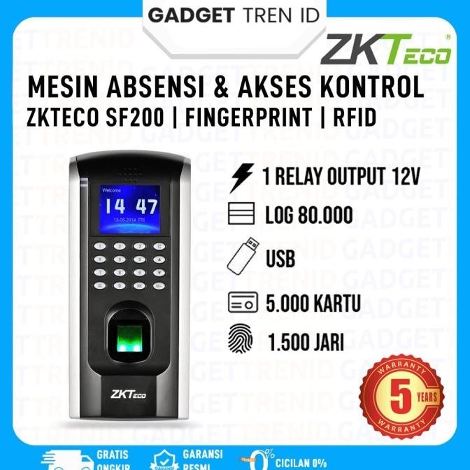 Jual Fingerprint ZKTeco SF200 Mesin Absensi Termurah Garansi 2 Tahun ...