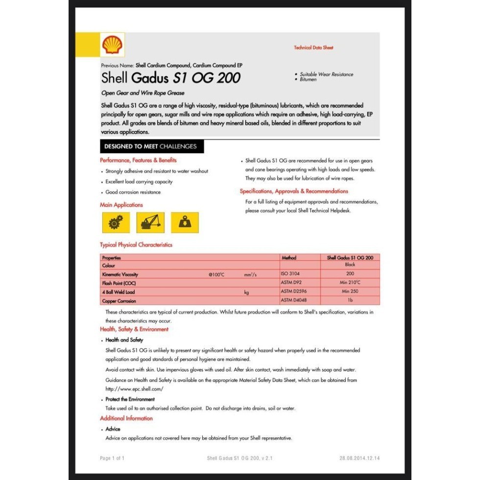 Jual Shell Gadus S1 Og 200 - (Open Gear - Wire Rope Grease Pail 18 Kg ...
