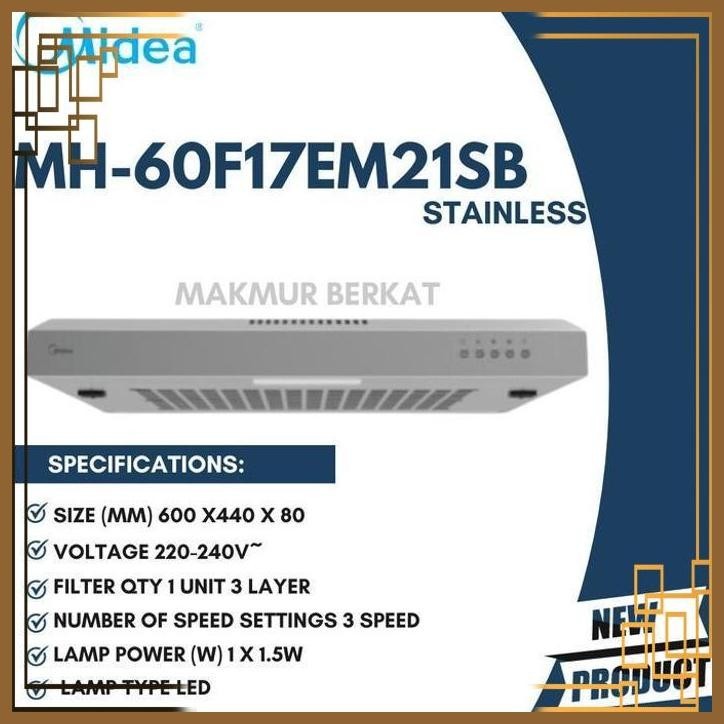 Jual [MRB] Cooker Hood Midea MH 60 Stainless Slim Hood terbaru ...