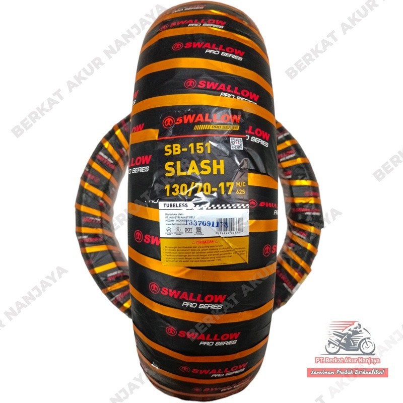 Jual Ban Swallow Slash 130 70 ring 17 Tubeless Free Pentil | Shopee ...