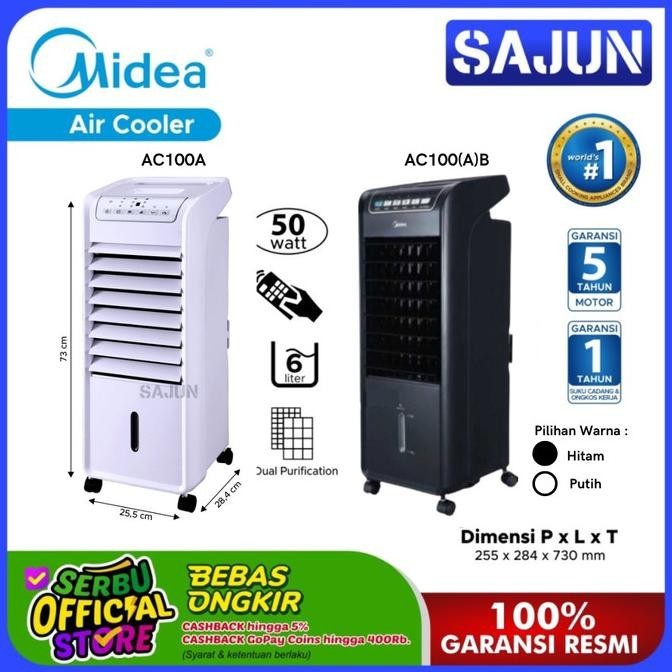 Jual Midea Air Cooler AC-100A 6 Liter Putih Penyejuk Ruangan Midea ...