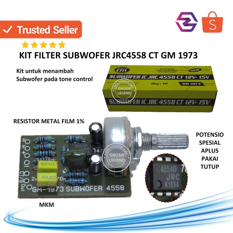 Jual Kit filter subwofer JRC 4558 CT GM 1973 | Shopee Indonesia