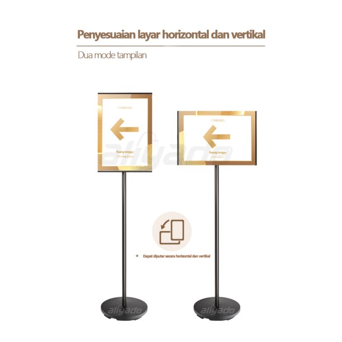 Jual Standing Sign Frame Floor Standing Acrylic Papan Tiang Antrian ...