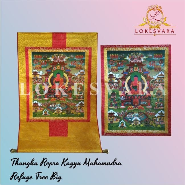 Jual #####] Thangka Repro Kagyu Mahamudra Refuge Tree Big | Shopee ...