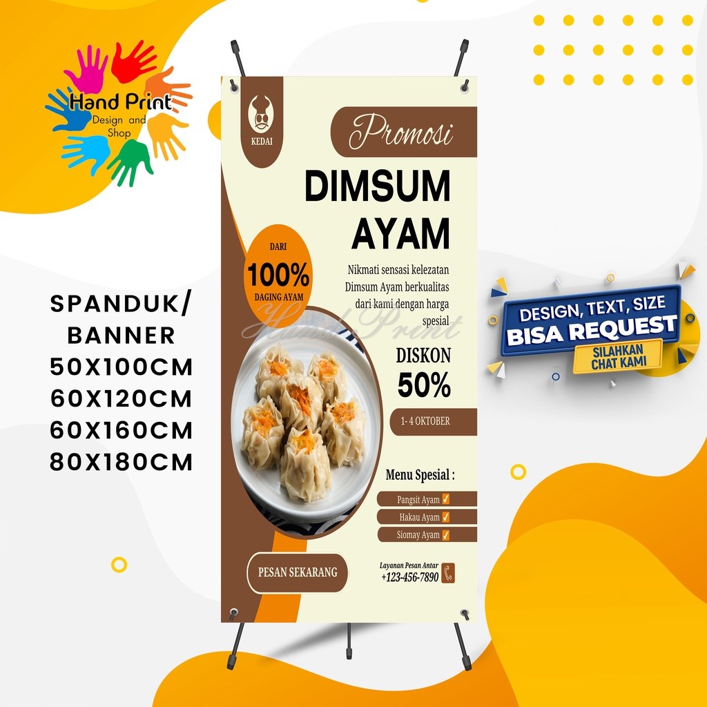 Jual Cetak Spanduk Banner Jualan Dimsum Ayam Dimsum Udang Makanan E MMT ...