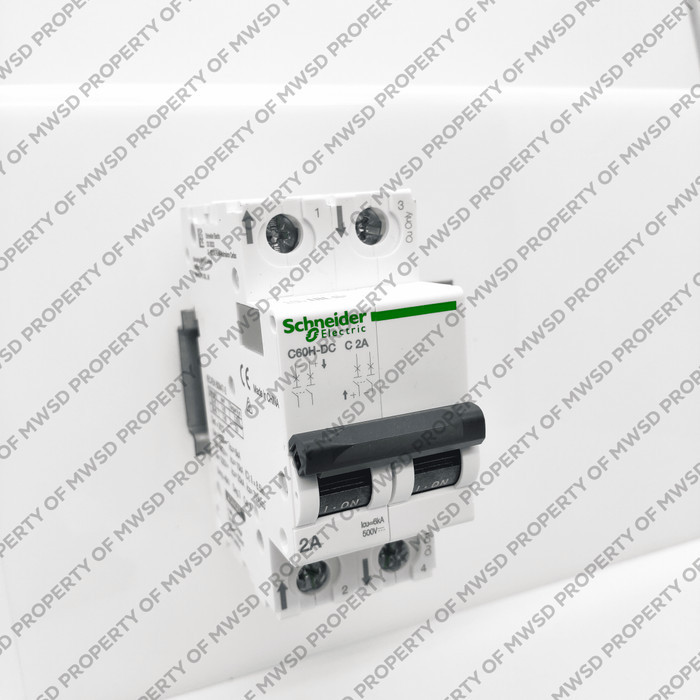 Disjoncteur Magnéto-Thermique SCHNEIDER C60H-DC 2P 63A Courant Continu – Occasion Avec Garantie