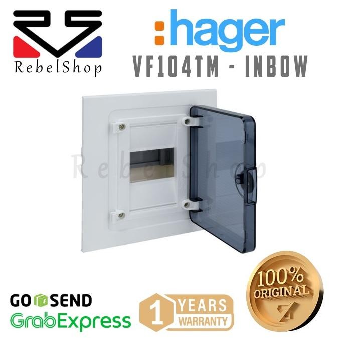 Jual Hager Kotak Box Mcb Inbow Tanam Vf104Tm Transparant 4 Modul ...