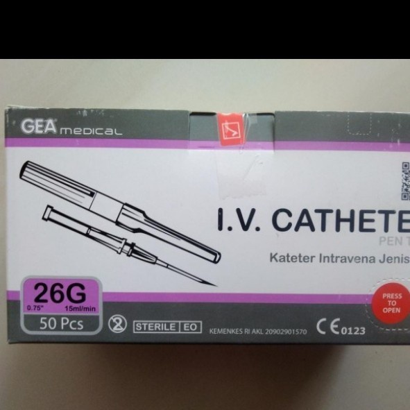 Jual GEA I.V Catheter Penlike - Jarum Infus - Kateter Penlike - 26G ...