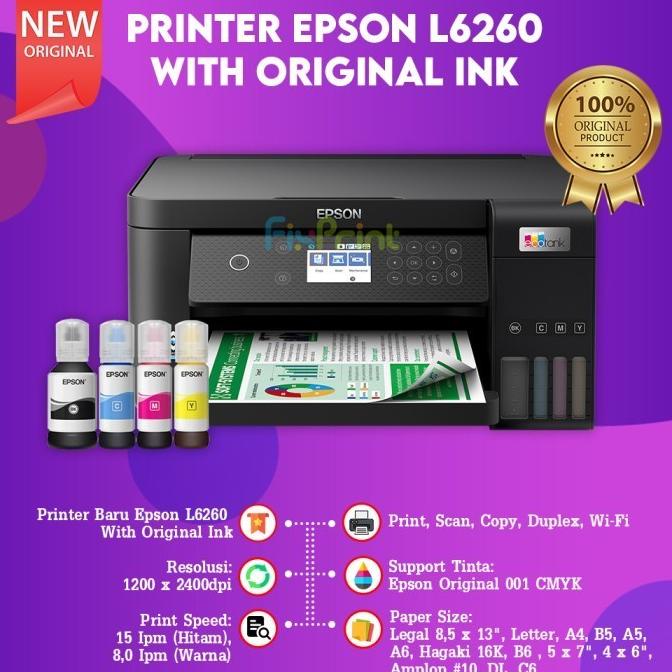 Jual Printer Epson Ecotank L6260 A4 Wifi Duplex All In One Print Scan Copy Suryaaghasi Shopee 0915