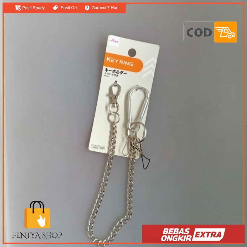 Jual DAISO key ring rantai kunci rantai dompet | Shopee Indonesia