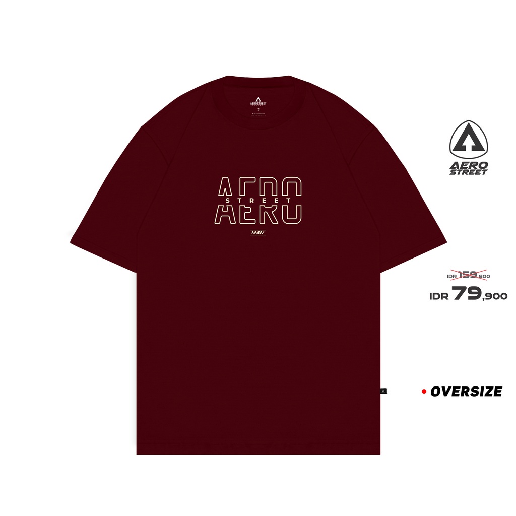 Jual Aerostreet Oversize Graciano Merah Bata Kaos T-Shirt FBAAA