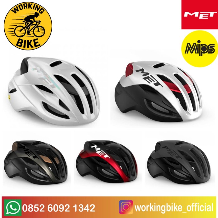 Jual Helm Sepeda Helmet Original Met Rivale Mips Road 2021 New Black