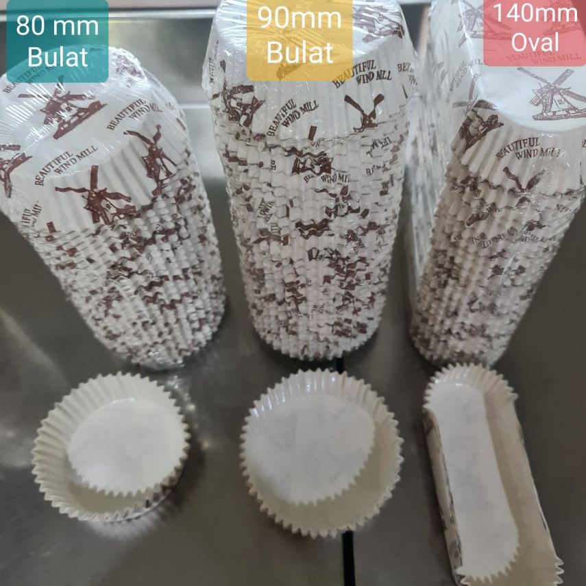 Jual SPECIAL PRICE Cases roti paper cup windmill isi 200 bulat / oval ...