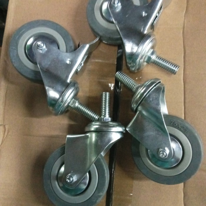 Jual Roda Rak Abu Abu Srew Baut 3