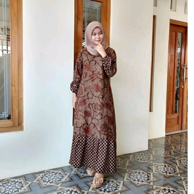 Dress batik shop modern hijab