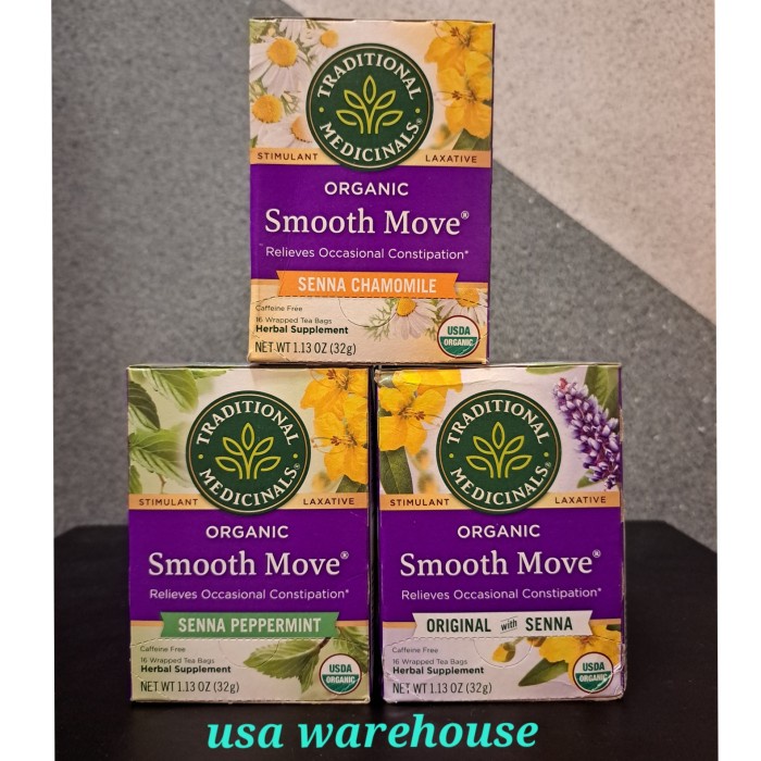 Jual Traditional Medicinals Organic Smooth Move teh laxative 16 tea ...