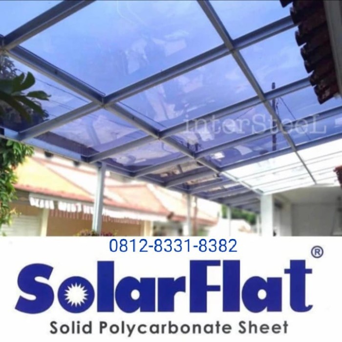 Jual Kanopi Solarflat/Solartuff 1.2Mm Besi Hollow Galvanis 4X6 Tebal 1 ...