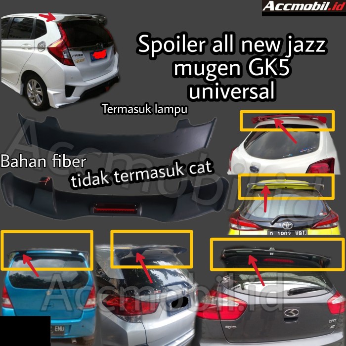 Jual Spoiler Honda Jazz Mugen Gk5 Universal Dengan Lampu Terbaik ...