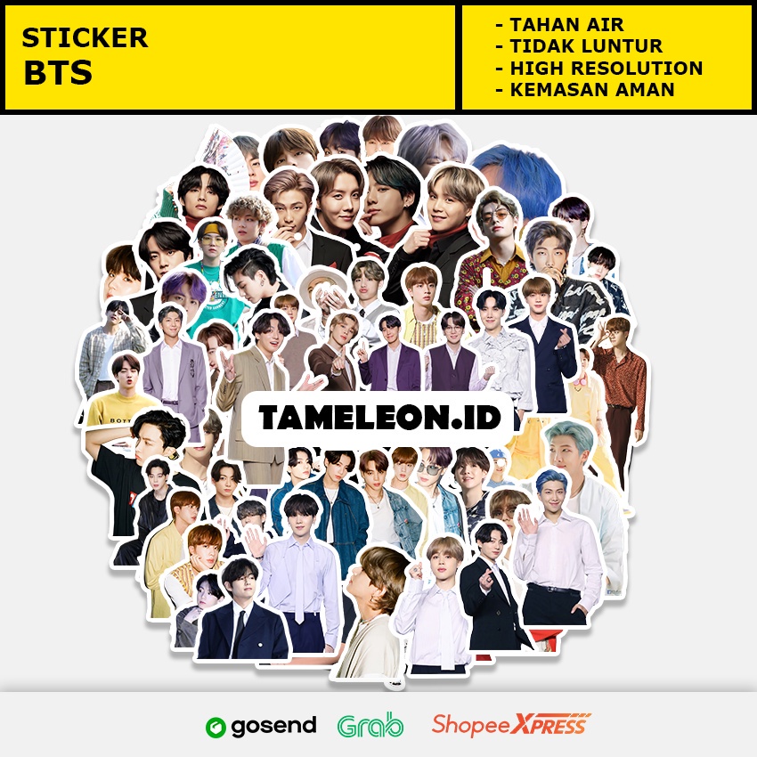 Jual Sticker BTS dynamite Jeon Jung-kook V Park Ji-min Suga Kim Seok ...