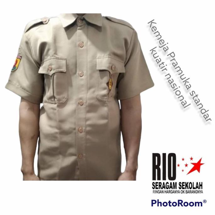 Jual BAJU PRAMUKA TGN PDK RIO BAHAN RAPILO GABARDINE UNTUK PENGGALANG ...