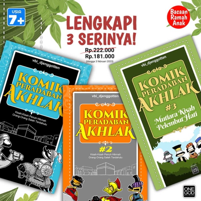 Jual Komik Peradaban akhlak jilid 1 2 3 set seri Lengkap VBi djenggoten ...