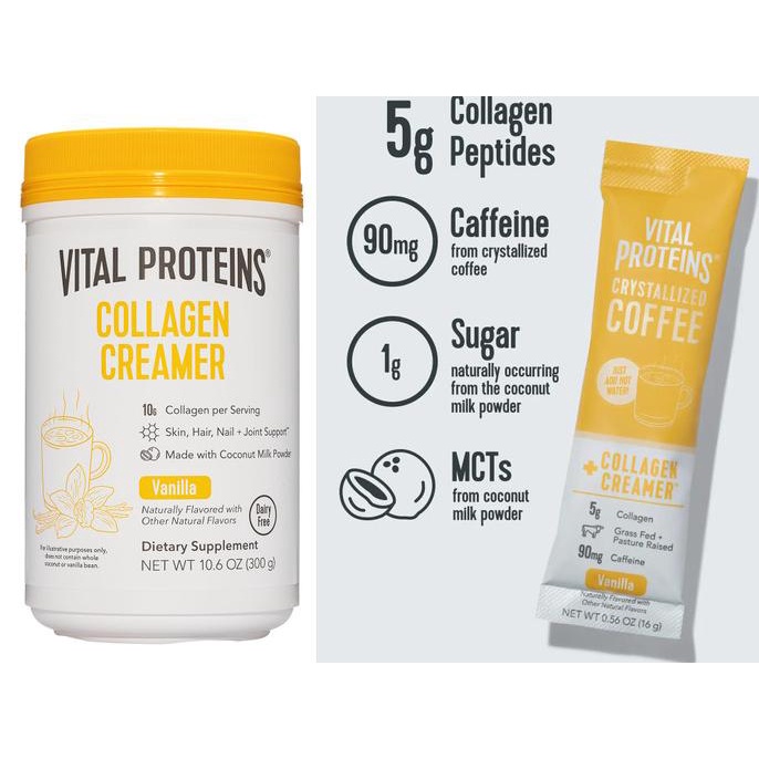 Jual Vital Proteins Collagen Creamer Vanilla Full Size 305gr Shopee Indonesia