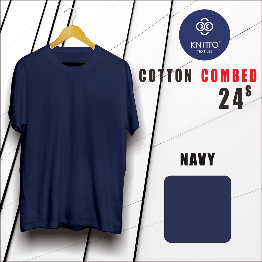 Jual kaos polos NAVY 30S KNITTO 100% Original | Shopee Indonesia