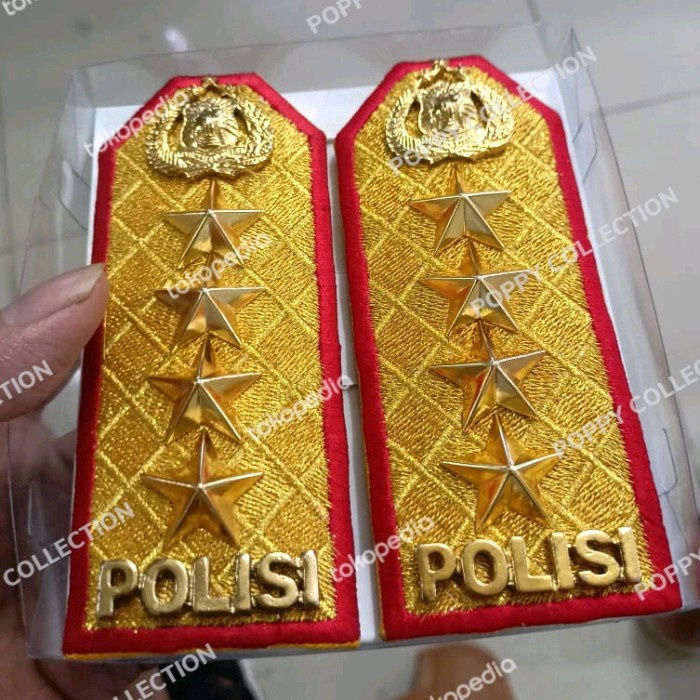 Jual PANGKAT PDU JENDRAL POLRI - PANGKAT PDU BINTANG 4 POLRI BENANG ...