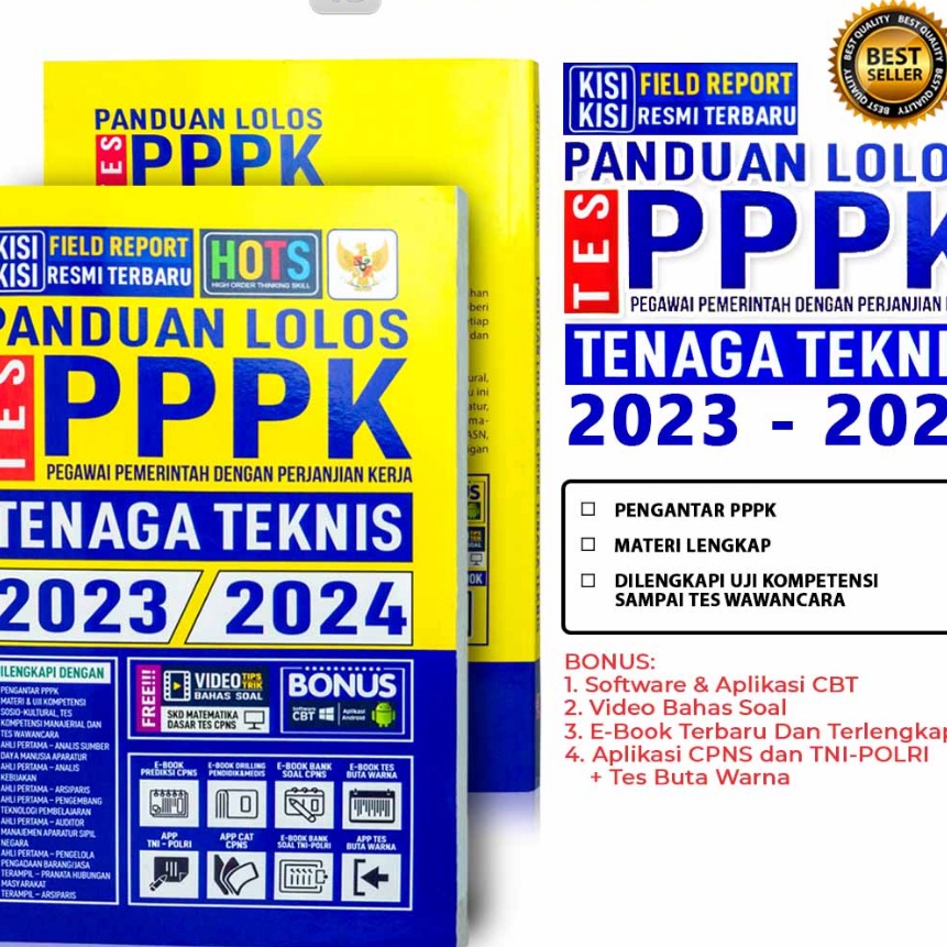 Jual [X54-☑) Buku PPPK 2023 2024 / Panduan Lolos Tes PPPK Tenaga Teknis ...