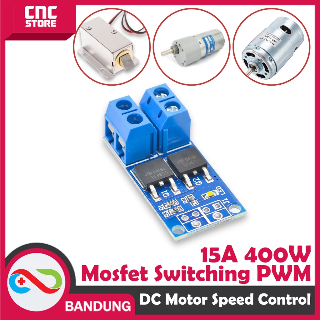 Jual MOSFET POWER SWITCHING PWM 15A 400W 5V-36V DC MOTOR SPEED CONTROL ...