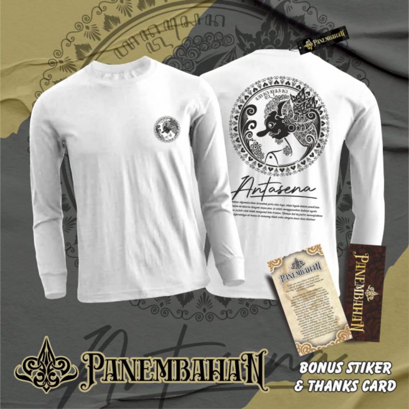 Jual Panembahan kaos Jawa Wayang Antasena Gold Lengan Panjang 2 Warna