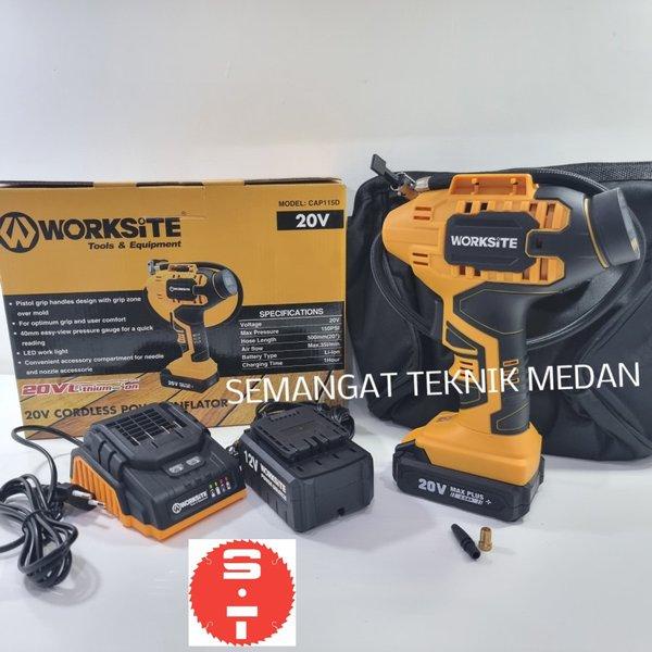 Jual Cap D Cordless Kompresor Angin Mini Pompa Ban Psi Ah Worksite Shopee Indonesia