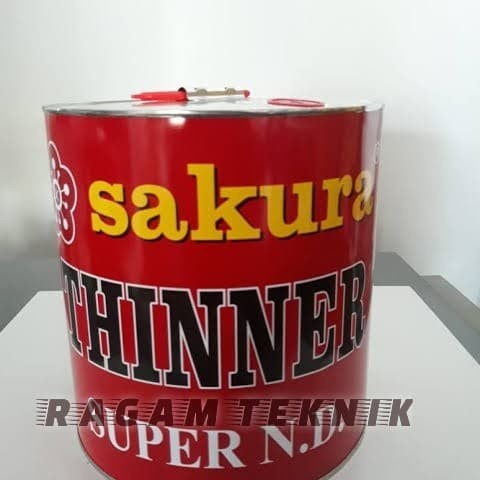 Jual Thinner Sakura Merah Nd Galon Liter Pengencer Cat Besi Kayu