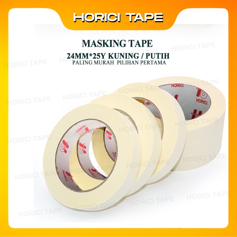 Jual MEREK HORICI ASLI 24mm x 25Y Isolasi Kertas HORICI Masking tape