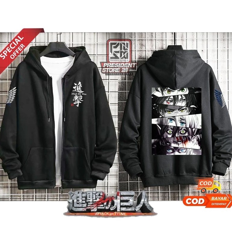 Jual TERBARU 11.11 Sweater Hoodie SNK ATTACK ON TITAN AOT / Jaket Anime