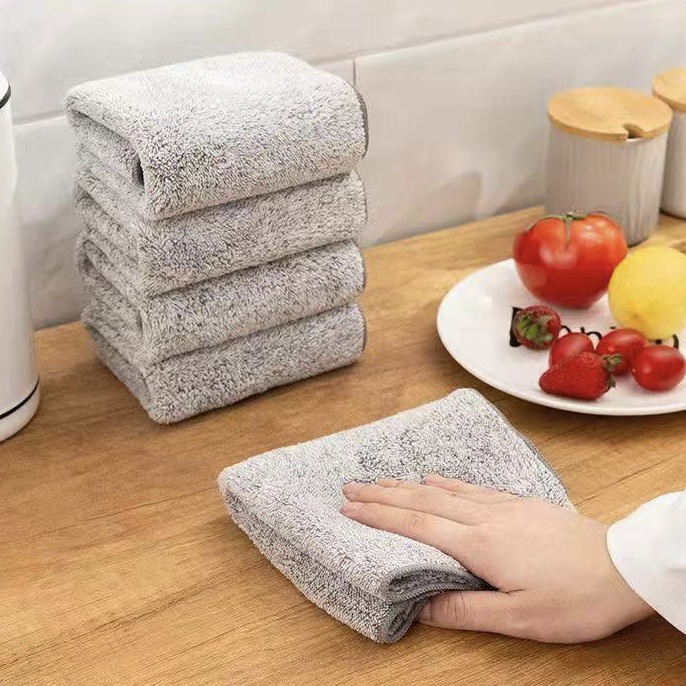 Jual Lap Microfiber Abu / Lap Serbaguna LM-003 / Lap Meja Dapur Kaca ...