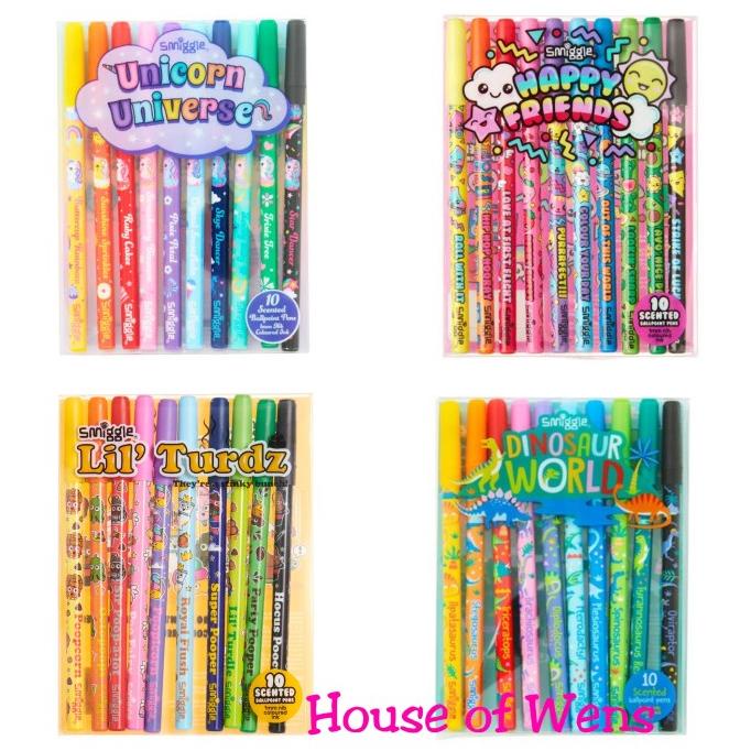 Jual Smiggle Pen Pack 10 Scented Ballpoint Original - Pulpen Smiggle ...