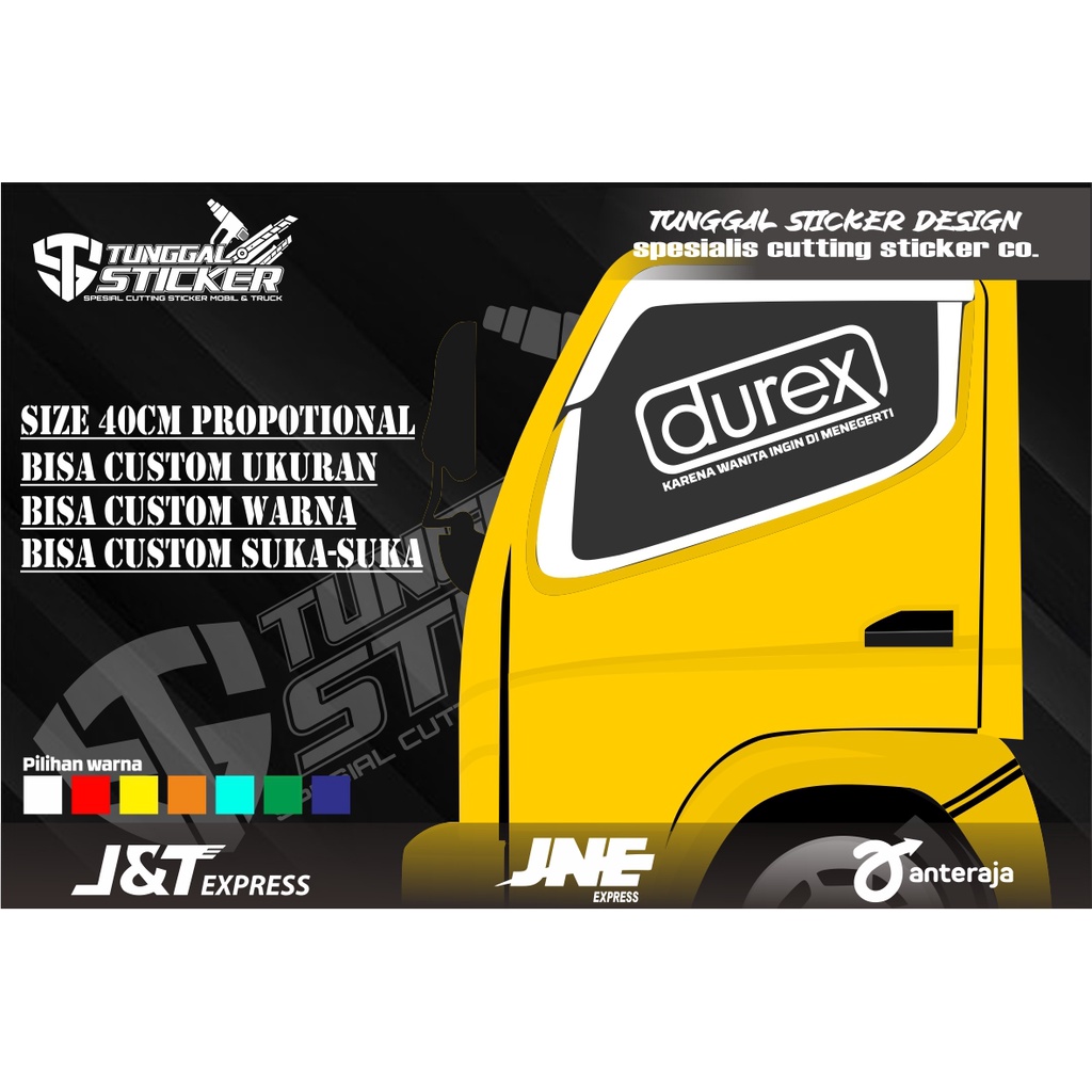 Jual cutting sticker kaca mobil DUREX bew design | Shopee Indonesia