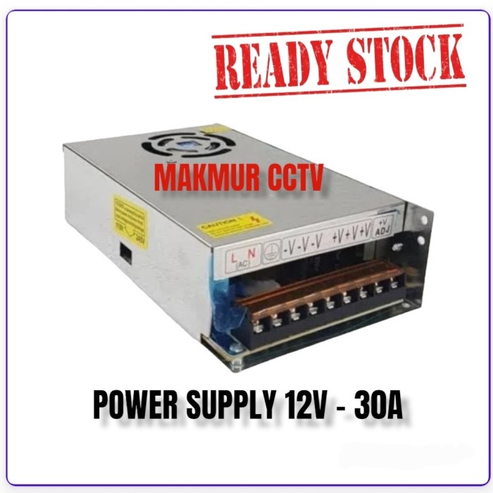 Jual Power Supply Switching 12V 30A 360 Watt Cocok Untuk CCTV LED ...