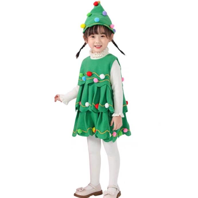Jual christmas tree kids costume kostum natal kostum pohon natal anak