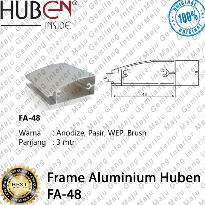 Jual Profil Frame Handle Alumunium Aluminium HUBEN FA 48 Varian