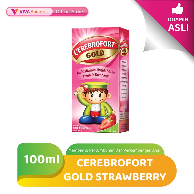 Jual Cerebrofort Gold Strawberry 100Ml | Shopee Indonesia