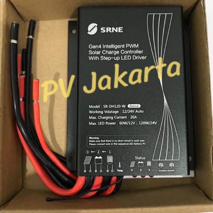 Jual Ready Srne Sr-Dh120-W 20A Pwm Solar Charge Controller Led Driver ...