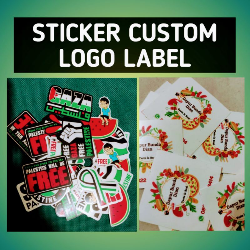 Jual CETAK STICKER VINYL LABEL KEMASAN CUSTOM LOGO ONLINE SHOP TERMURAH ...