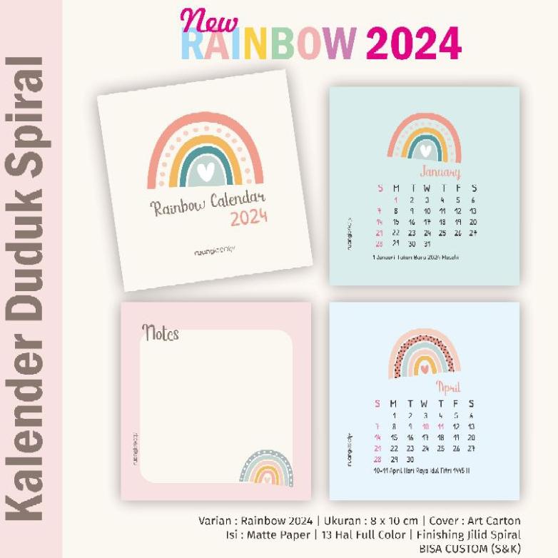 Jual Ruangkreativ Kalender Meja Estetik 2023 2024 2025 Murah Mini Aesthetic Calendar Cod 