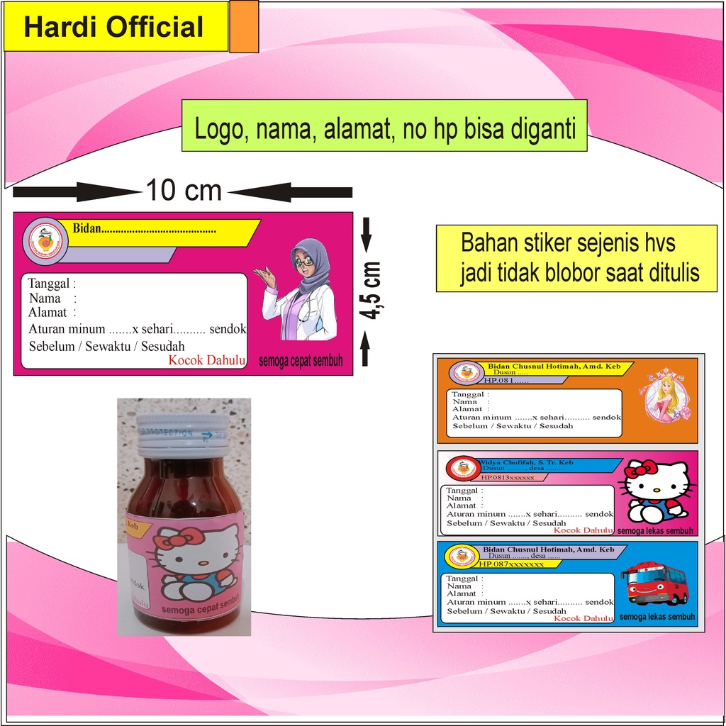 Jual STIKER OBAT / LABEL OBAT SIRUP / STIKER OBAT SIRUP | Shopee Indonesia