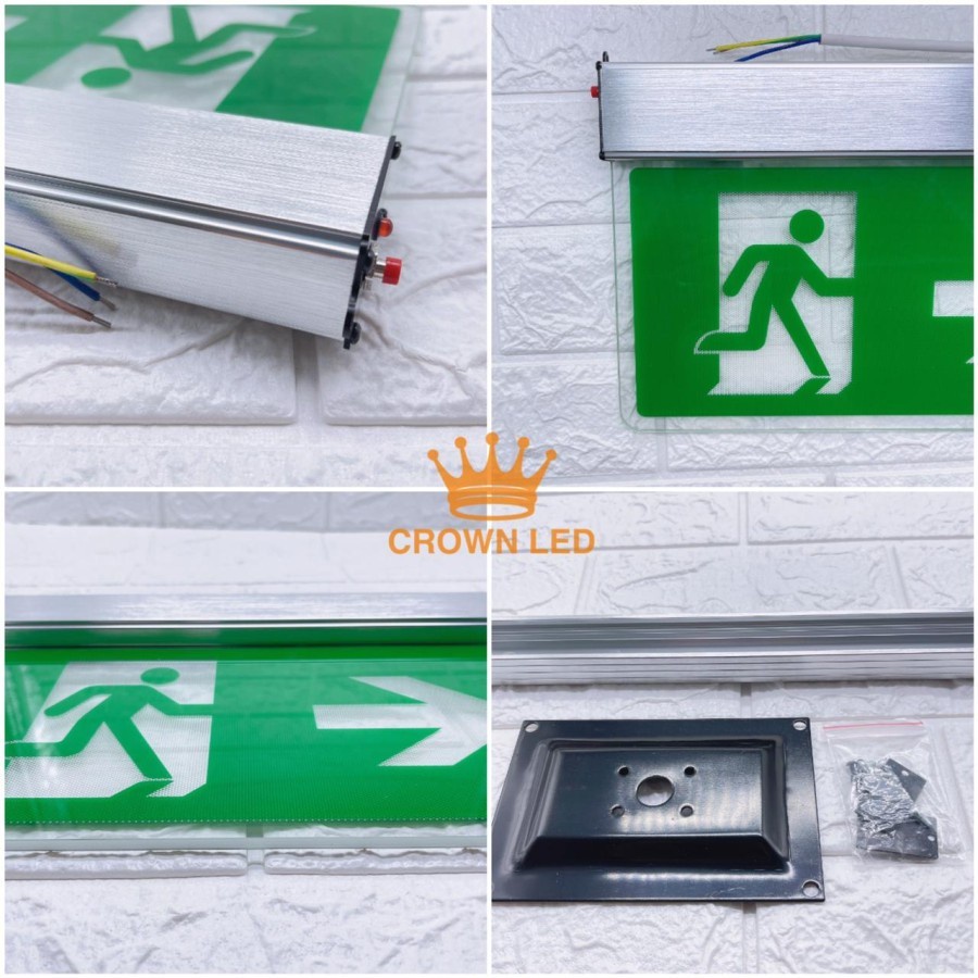 Jual Lampu Exit Led / Lampu Petunjuk Darurat Emergency Exit Lamp 2 Sisi ...
