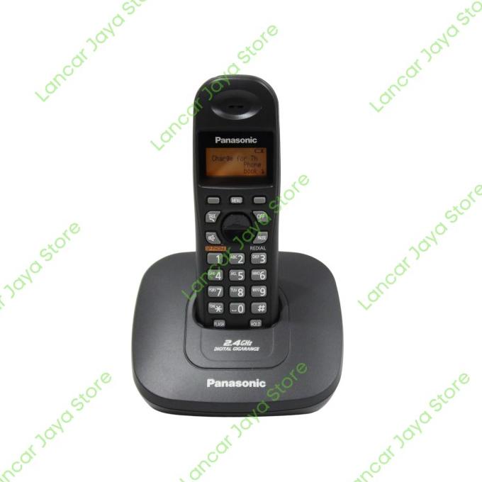 Jual Telephone Whirless Cordless Phone Panasonic KxTg3611 Black