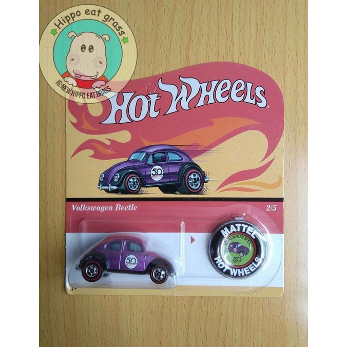Jual Hot Wheels Hotwheels 50th anniversary with pin hole Volkswagen Beetle Shopee Indonesia